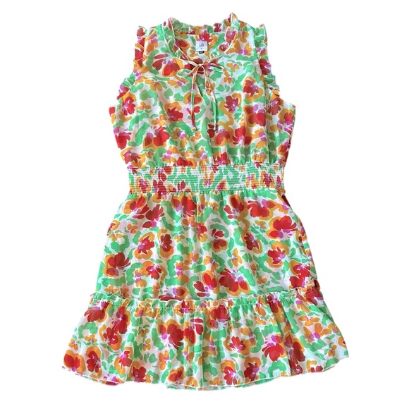 CABI Spirit Dress style #6216 Floral sleeveless elastic waist size XL - Picture 4 of 9